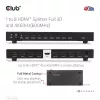 CLUB3D 1 līdz 8 HDMI™ sadalītājs ar pilnu 3D un 4K60Hz (600MHz)
