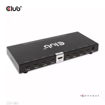 CLUB3D 1 līdz 8 HDMI™ sadalītājs ar pilnu 3D un 4K60Hz (600MHz)