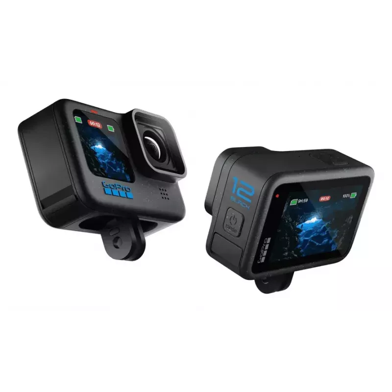 Action kamera GoPro HERO12 Black — 5K Ultra HD, 240 kadri/s, 27 MP CMOS, 177° redzes lauks, LCD, MicroSD, Wi‑Fi