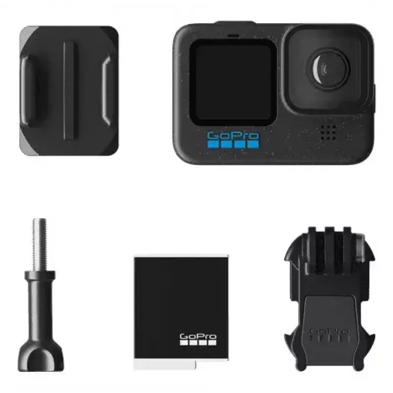 Action kamera GoPro HERO12 Black — 5K Ultra HD, 240 kadri/s, 27 MP CMOS, 177° redzes lauks, LCD, MicroSD, Wi‑Fi
