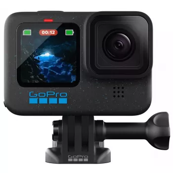 Action kamera GoPro HERO12 Black — 5K Ultra HD, 240 kadri/s, 27 MP CMOS, 177° redzes lauks, LCD, MicroSD, Wi‑Fi