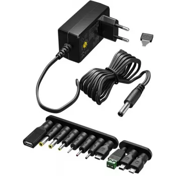 AC Adapter Goobay 64568 Universal Melns 12V 2.25A 1.8m