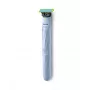 Folia skuveklis Philips Norelco OneBlade QP1324/20 — bezvada zils folia skuveklis, 30 min darbības laiks, USB uzlāde, mazgājams, seko kontūrām