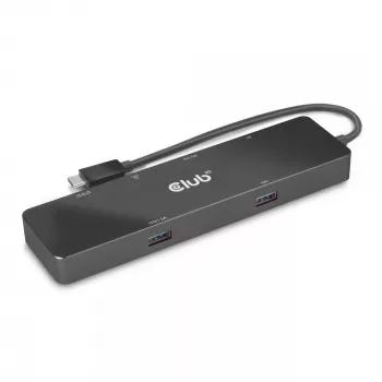 CLUB3D USB3.2 Gen2 Type-C, 6-in-1 Dual Displays Portable Dock ar USB Type-C Video 4K60Hz