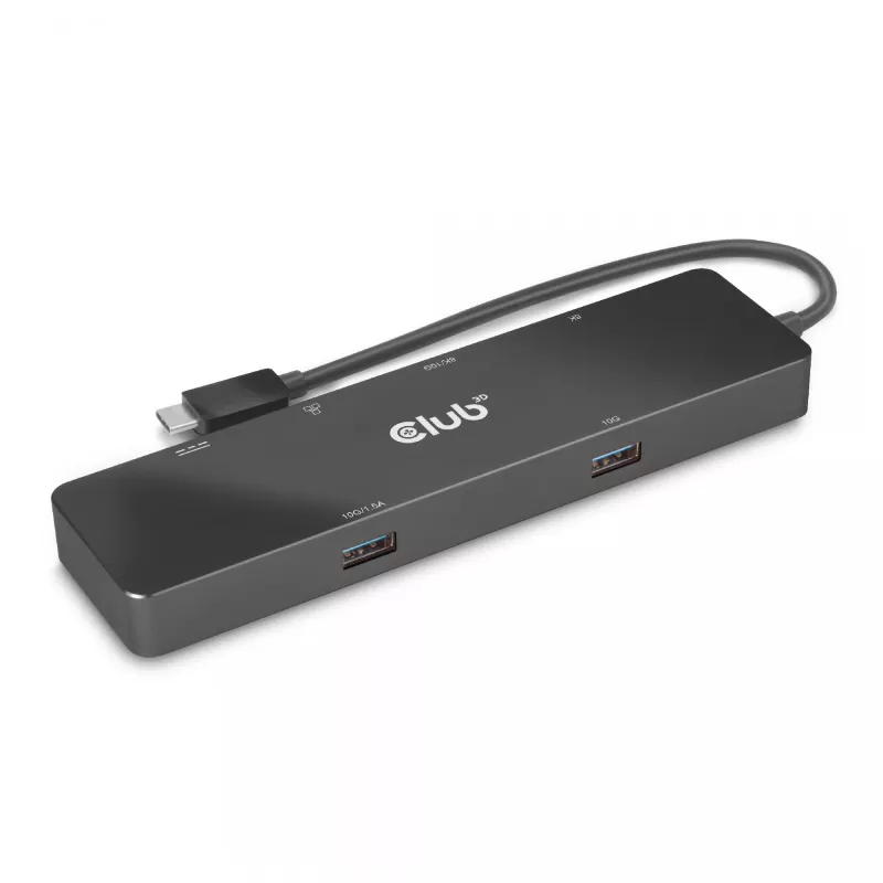CLUB3D USB3.2 Gen2 Type-C, 6-in-1 Dual Displays Portable Dock ar USB Type-C Video 4K60Hz