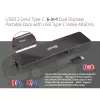 CLUB3D USB3.2 Gen2 Type-C, 6-in-1 Dual Displays Portable Dock ar USB Type-C Video 4K60Hz