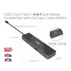 CLUB3D USB3.2 Gen2 Type-C, 6-in-1 Dual Displays Portable Dock ar USB Type-C Video 4K60Hz