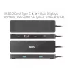 CLUB3D USB3.2 Gen2 Type-C, 6-in-1 Dual Displays Portable Dock ar USB Type-C Video 4K60Hz