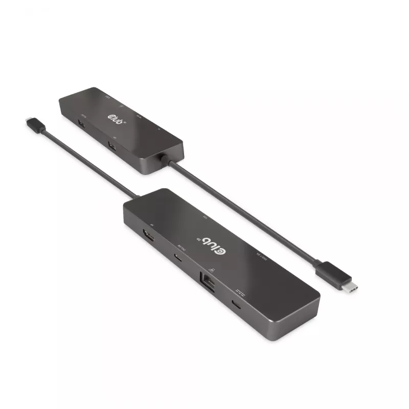 CLUB3D USB3.2 Gen2 Type-C, 6-in-1 Dual Displays Portable Dock ar USB Type-C Video 4K60Hz