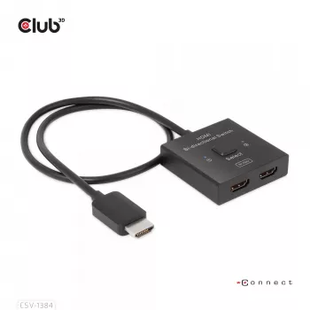 CLUB3D HDMI 2-in-1 divvirzienu slēdzis 8K60Hz 4K120Hz CSV-1384