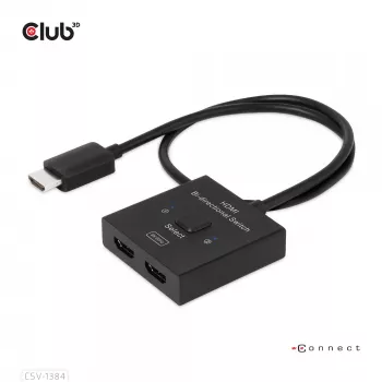 CLUB3D HDMI 2-in-1 divvirzienu slēdzis 8K60Hz 4K120Hz CSV-1384