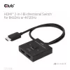 CLUB3D HDMI 2-in-1 divvirzienu slēdzis 8K60Hz 4K120Hz CSV-1384