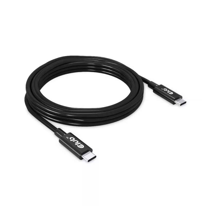 CLUB3D USB4 Gen3x2 Type-C divvirzienu kabelis 8K60Hz vai 4K120Hz, dati 40Gbps, PD 240W(48V/5A) EPR M/M 3m / 9.84ft