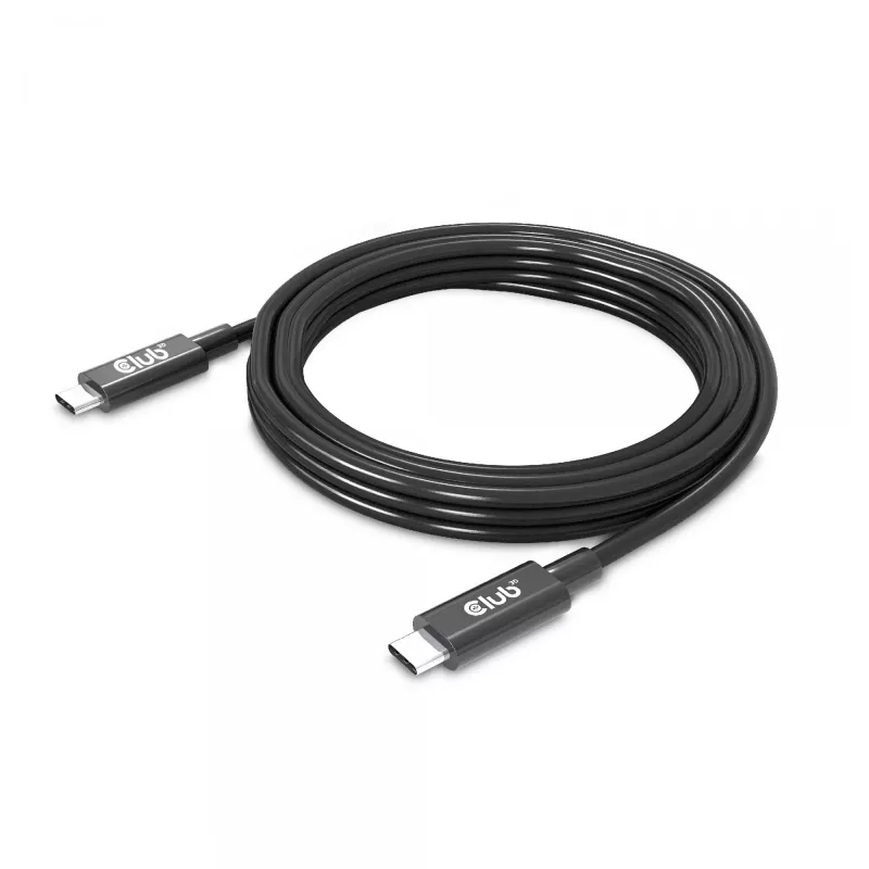 CLUB3D USB4 Gen3x2 Type-C divvirzienu kabelis 8K60Hz vai 4K120Hz, dati 40Gbps, PD 240W(48V/5A) EPR M/M 3m / 9.84ft