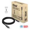 CLUB3D USB4 Gen3x2 Type-C divvirzienu kabelis 8K60Hz vai 4K120Hz, dati 40Gbps, PD 240W(48V/5A) EPR M/M 3m / 9.84ft