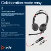 HP Poly Blackwire 5220 Stereo USB-C austiņas + 3,5 mm spraudnis + USB-C/A adapteris