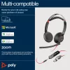 HP Poly Blackwire 5220 Stereo USB-C austiņas + 3,5 mm spraudnis + USB-C/A adapteris