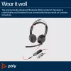 HP Poly Blackwire 5220 Stereo USB-C austiņas + 3,5 mm spraudnis + USB-C/A adapteris