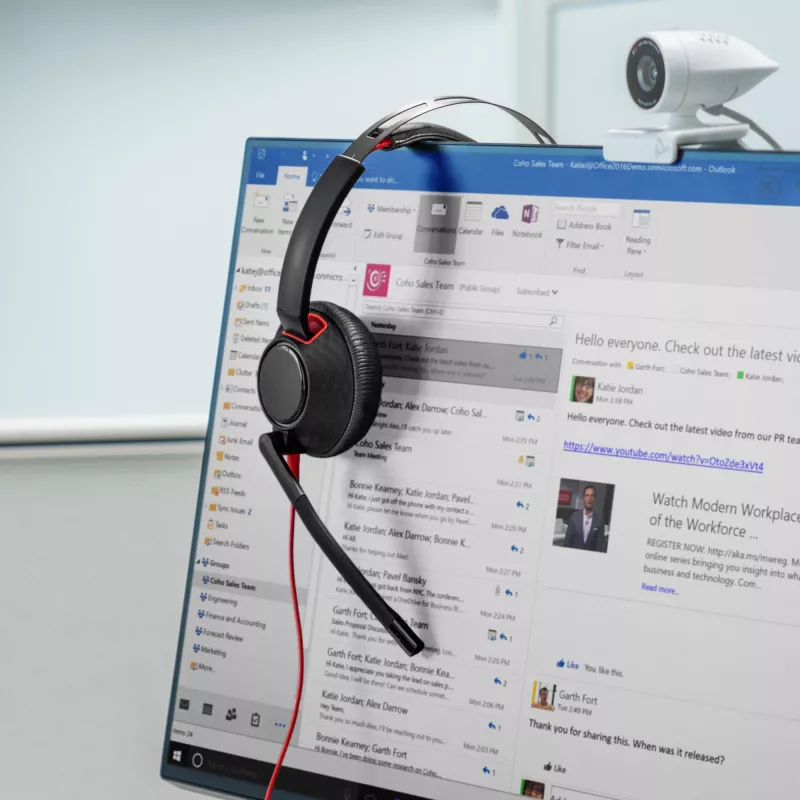 HP Poly Blackwire 5220 Stereo USB-C austiņas + 3,5 mm spraudnis + USB-C/A adapteris