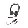 HP Poly Blackwire 5220 Stereo USB-C austiņas + 3,5 mm spraudnis + USB-C/A adapteris