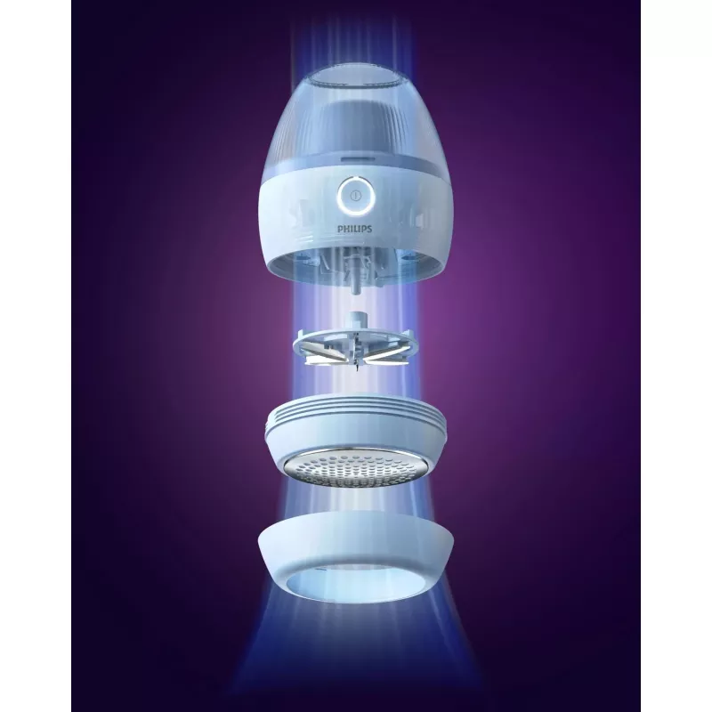 Auduma atsārmotājs Philips GCA2100/20, zils, nerūsējošā tērauda asmeņi, ar bateriju darbināms, 90 min darbības laiks