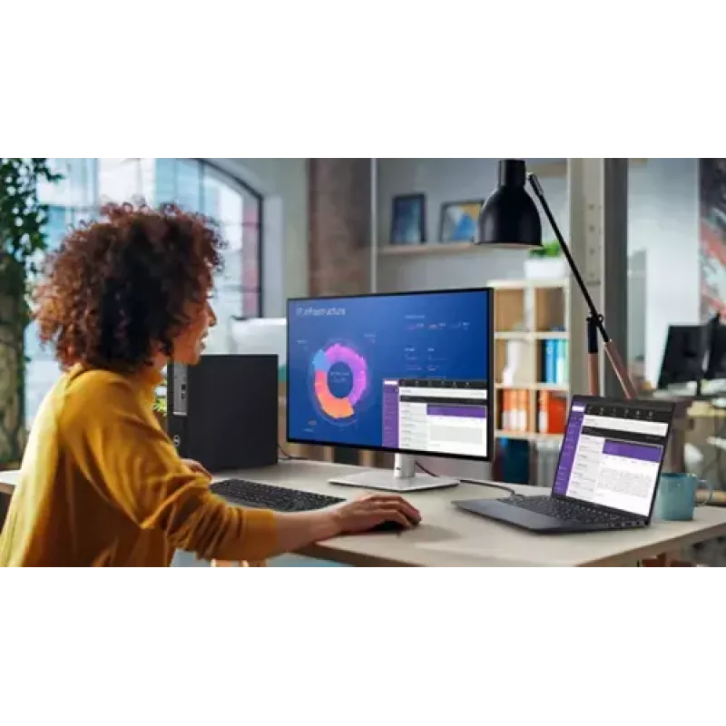 DELL UltraSharp U2724DE datora monitors 68,6 cm (27 colli) 2560 x 1440 pikseļi Quad HD LCD Melns, Sudrabs