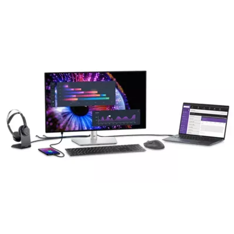 DELL UltraSharp U2724DE datora monitors 68,6 cm (27 colli) 2560 x 1440 pikseļi Quad HD LCD Melns, Sudrabs