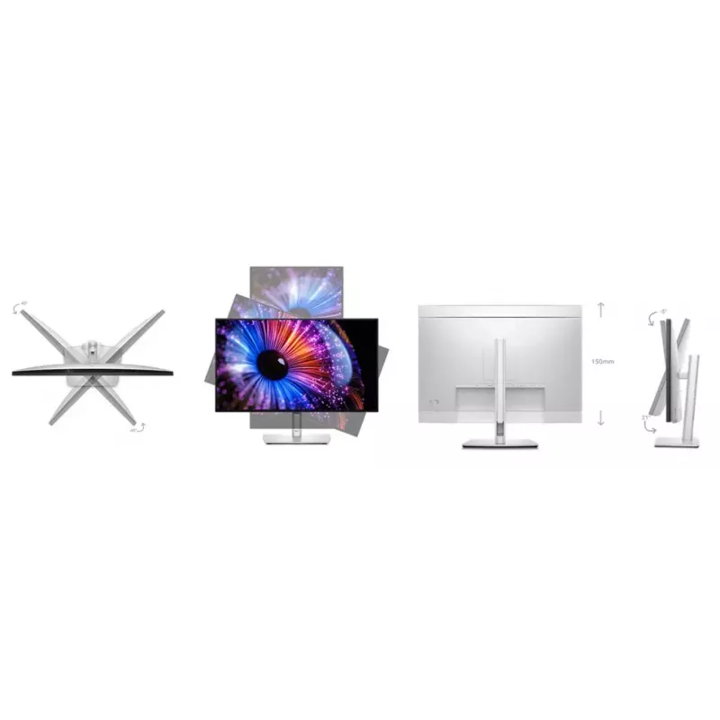 DELL UltraSharp U2724DE datora monitors 68,6 cm (27 colli) 2560 x 1440 pikseļi Quad HD LCD Melns, Sudrabs