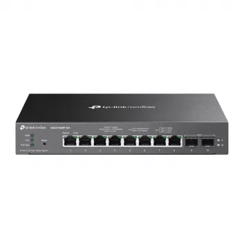 TP-Link Omada 8 portu 2.5GBASE-T un 2 portu 10GE SFP+ viedais slēdzis ar 8 portu PoE+