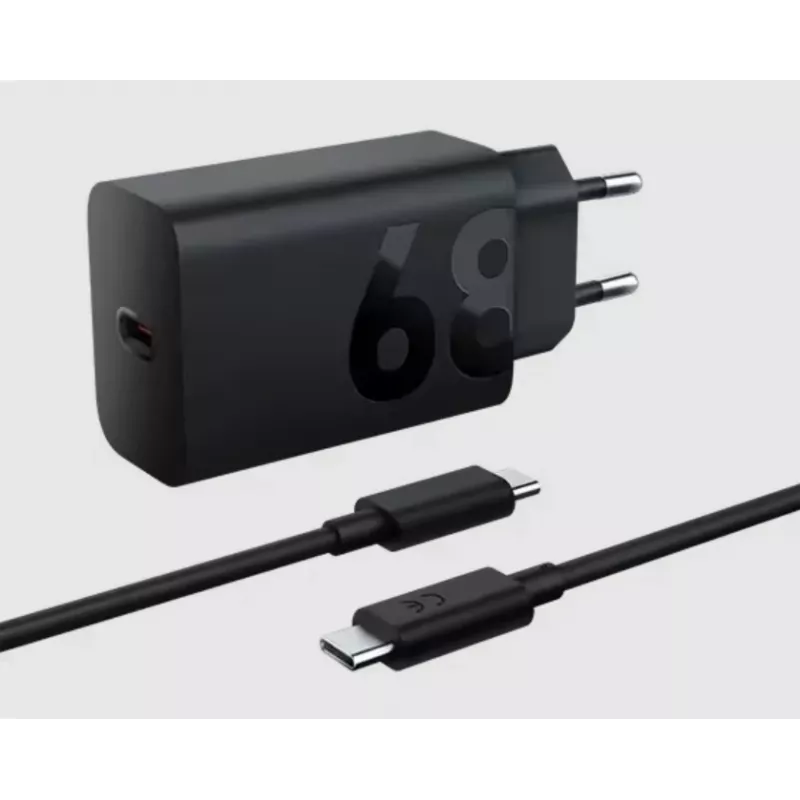 Iekštelpu lādētājs Lenovo ZG38C05739, 68 W, USB-C PD, 1 ports, melns, darbināms no maiņstrāvas
