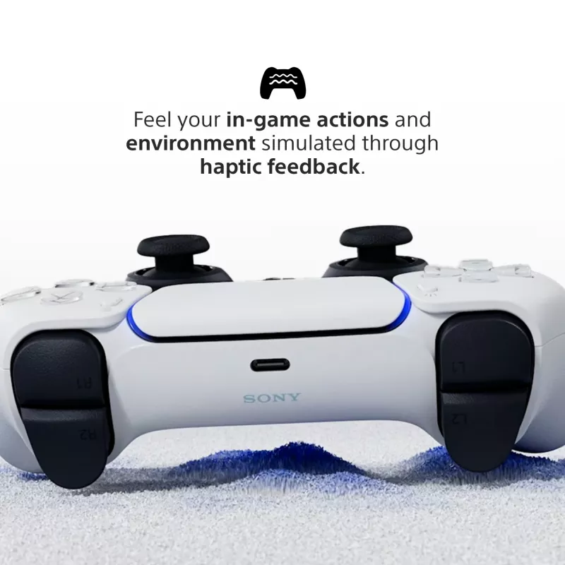Spēļu kontrolieris Sony DualSense Wireless Controller V2 — PlayStation 5, Bluetooth/USB, USB-C, iebūvēts akumulators, balts