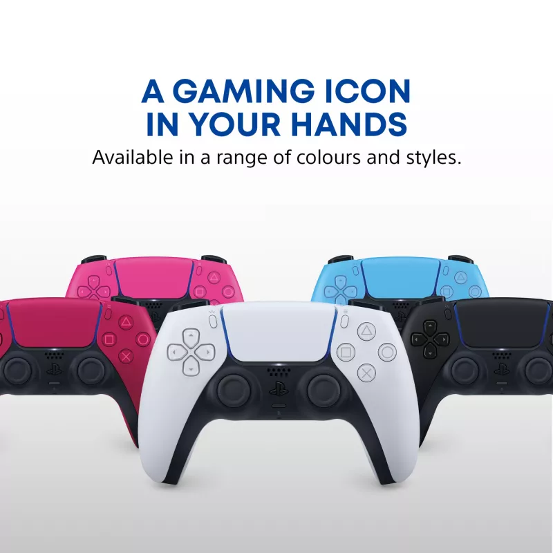 Spēļu kontrolieris Sony DualSense Wireless Controller V2 — PlayStation 5, Bluetooth/USB, USB-C, iebūvēts akumulators, balts