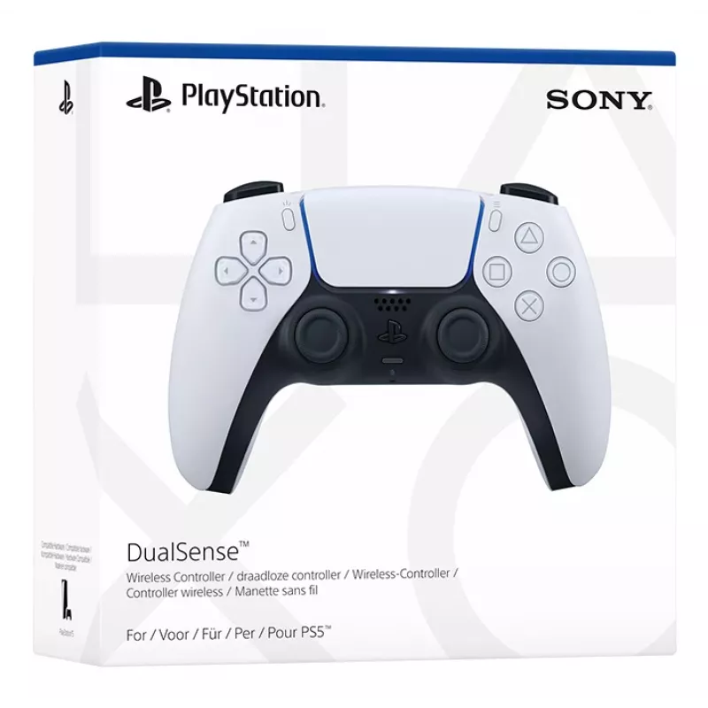 Spēļu kontrolieris Sony DualSense Wireless Controller V2 — PlayStation 5, Bluetooth/USB, USB-C, iebūvēts akumulators, balts