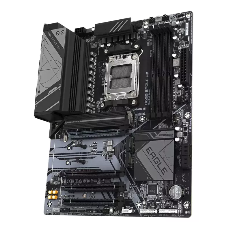 Mātesplate GIGABYTE B650 EAGLE AX ATX, AMD B650 mikroshēmojums, Socket AM5, DDR5, 4x DIMM, 256GB, Wi‑Fi 6E, Bluetooth 5.3