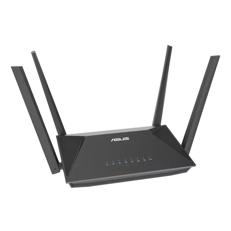 ASUS RT-AX52 AX1800 AiMesh bezvadu maršrutētājs Gigabit Ethernet divjoslu (2,4 GHz / 5 GHz) Melns