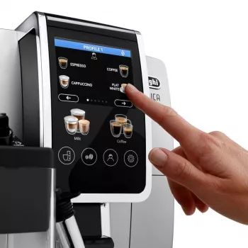 Kombinētā espresso automāts DeLonghi Dinamica Plus ECAM380.85.SB — 1,8 L ūdens tvertne, 300 g pupiņu tvertne, 15 bāri
