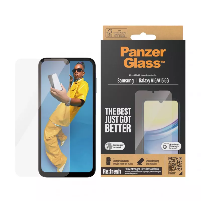 PanzerGlass 7349 mobilā tālruņa ekrāna/aizmugures aizsargs Caurspīdīgs ekrāna aizsargs Samsung 1 gab.