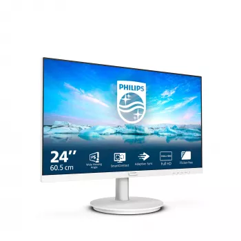 Philips V Line 241V8AW/00 datora monitors 60,5 cm (23,8 collas) 1920 x 1080 pikseļi Full HD LCD Balts