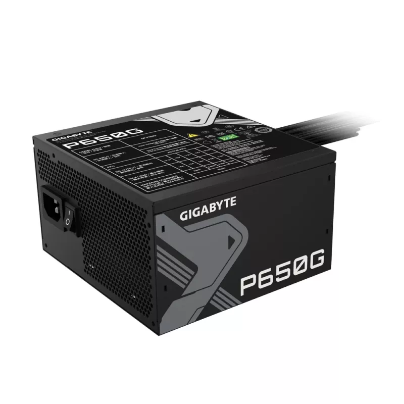 GIGABYTE GP-P650G barošanas bloks 650 W 20+4 kontaktu ATX ATX melns