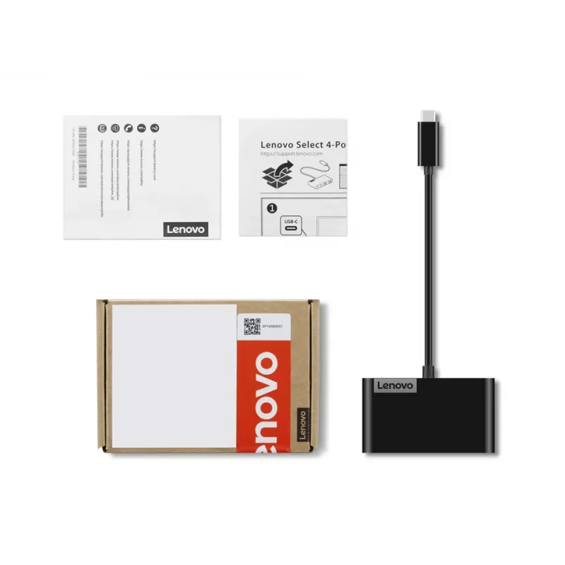 Lenovo GX91L84354 interfeisa centrmezgls USB 3.2 Gen 1 (3.1 Gen 1) Type-C 625 Mbit/s Melns