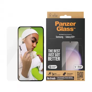 PanzerGlass ® Ekrāna aizsargs Samsung Galaxy S24+ | Ultra-Wide Fit ar EasyAligner