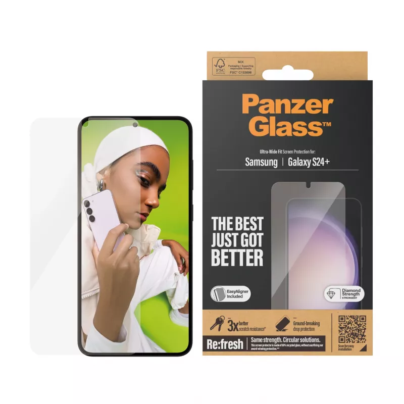 PanzerGlass ® Ekrāna aizsargs Samsung Galaxy S24+ | Ultra-Wide Fit ar EasyAligner