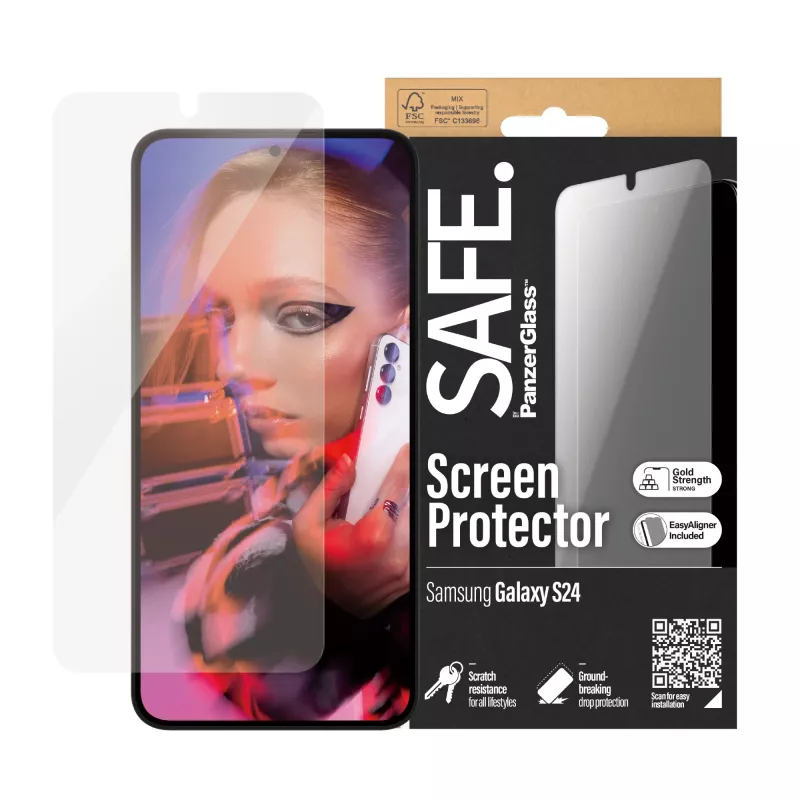 PanzerGlass SAFE. by ® Ekrāna aizsargs Samsung Galaxy S24 | Ultra-Wide Fit ar EasyAligner