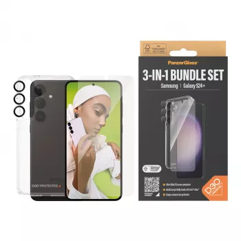 PanzerGlass ® 3-in-1 aizsardzības komplekts Samsung Galaxy S24+ | Ultra-Wide Fit ar EasyAligner