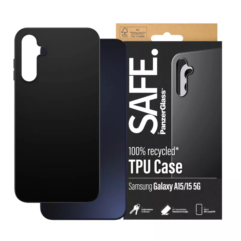 SAFE. by PanzerGlass ® TPU vāciņš Samsung Galaxy A15 | A15 5G | Melns