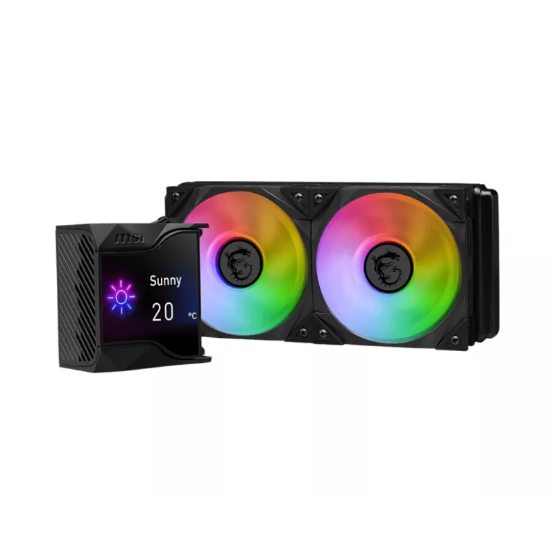 MSI MPG Coreliquid D240 Procesora šķidruma dzesēšanas komplekts 12 cm Melns 1 gab.