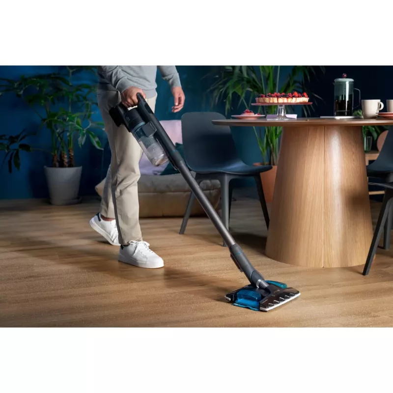 Putekļsūcējs-šluota Philips 8000 series XC8057/01, bezvadu bez maisa 0.6 L, 25.2V, sausai un mitrai tīrīšanai, izņemama baterija