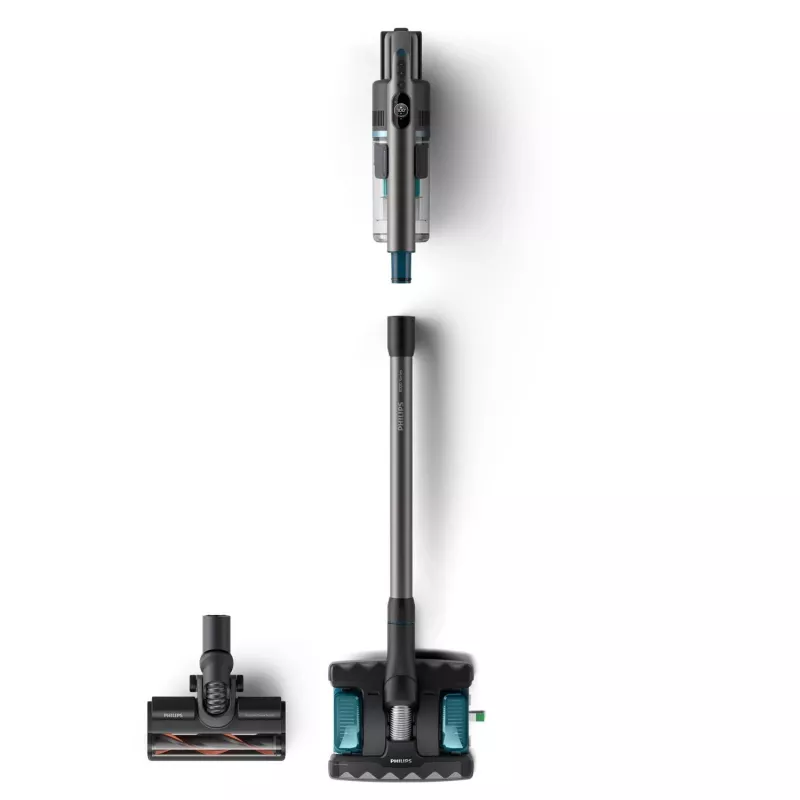 Putekļsūcējs-šluota Philips 8000 series XC8057/01, bezvadu bez maisa 0.6 L, 25.2V, sausai un mitrai tīrīšanai, izņemama baterija