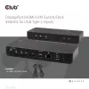 CLUB3D DisplayPort/HDMI KVM pārslēgs/doks 4K60Hz USB Type-C ieejām