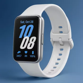 Samsung Galaxy Fit3 4,06 cm (1,6 collas) AMOLED 40 mm digitālais 256 x 402 pikseļi skārienjūtīgs sudraba